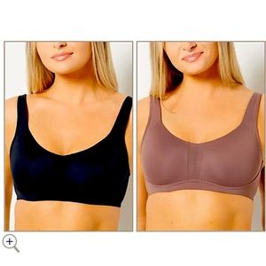 CUDDL DUD Set of 2 Smooth Micro Lightly Lined scoop neckline Bras- A463940